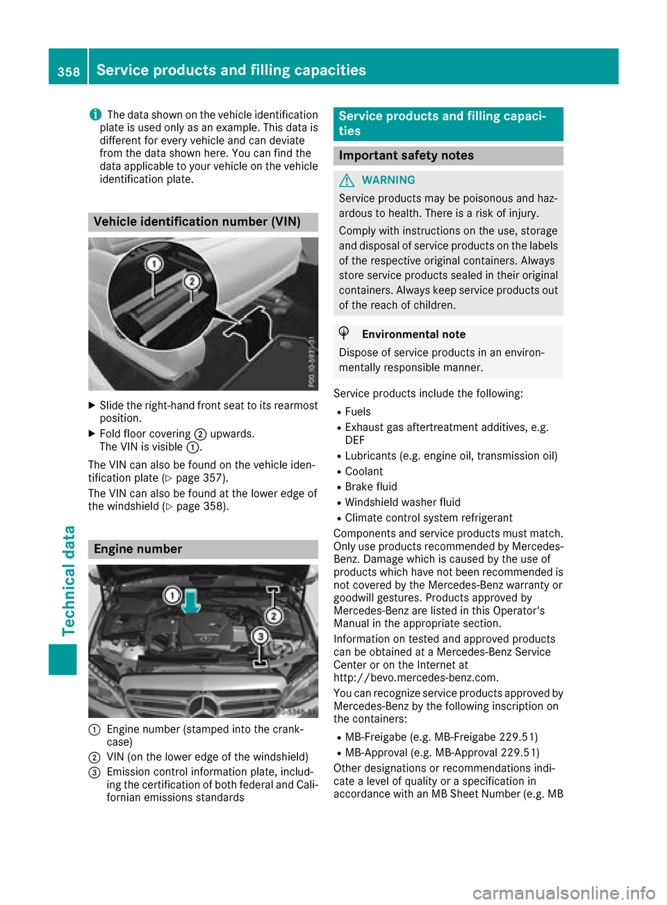 MERCEDES-BENZ GLC COUPE 2017 X253 Owners Manual iThe data shown on the vehicle identification
plate is used only as an example. This data is
different for every vehicle and can deviate
from the data shown here. You can find the
data applicable to y MERCEDES-BENZ GLC COUPE 2017 X253 Owners Manual iThe data shown on the vehicle identification
plate is used only as an example. This data is
different for every vehicle and can deviate
from the data shown here. You can find the
data applicable to y