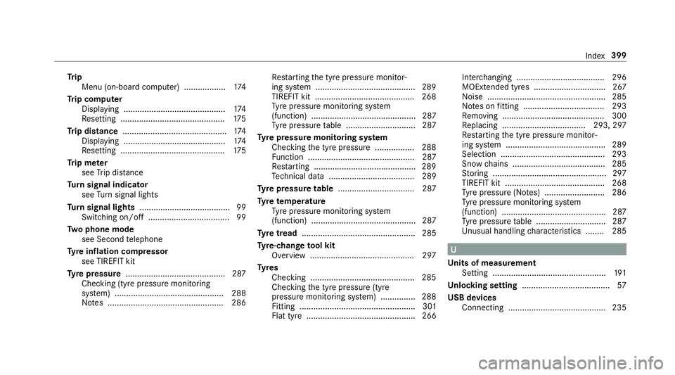 MERCEDES-BENZ AMG GT ROADSTER 2018 Owners Manual Tr
ip
Menu (on-board computer) .................. 174
Tr ip computer
Displaying ............................................ 174
Re setting ............................................. 175
Tr ip dist MERCEDES-BENZ AMG GT ROADSTER 2018 Owners Manual Tr
ip
Menu (on-board computer) .................. 174
Tr ip computer
Displaying ............................................ 174
Re setting ............................................. 175
Tr ip dist