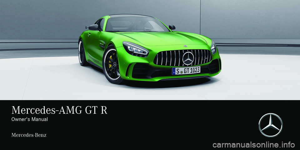 MERCEDES-BENZ AMG GT R-ROADSTER 2018  Owners Manual 