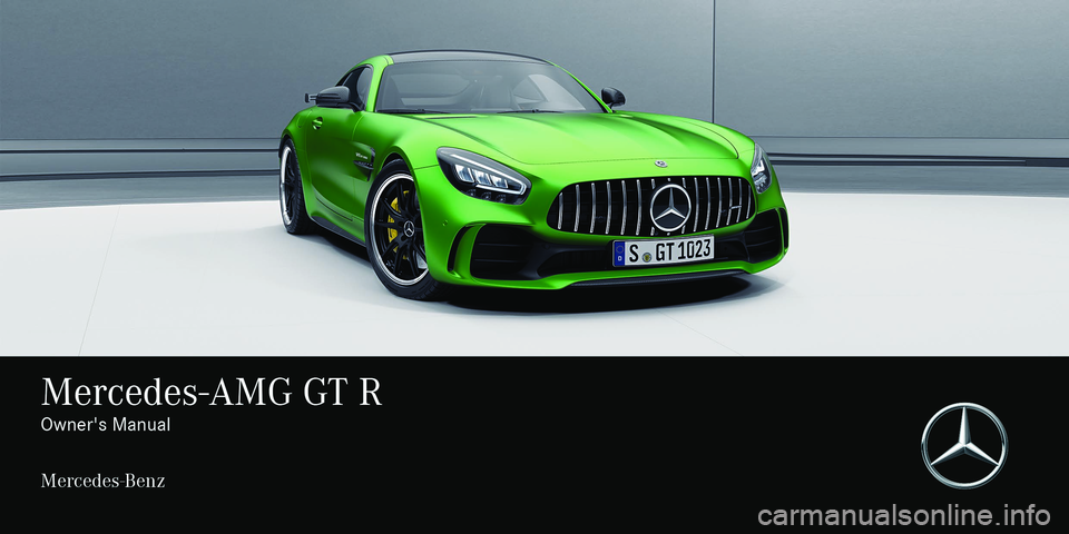 MERCEDES-BENZ AMG GT R-ROADSTER 2018 Owners Manual MERCEDES-BENZ AMG GT R-ROADSTER 2018 Owners Manual