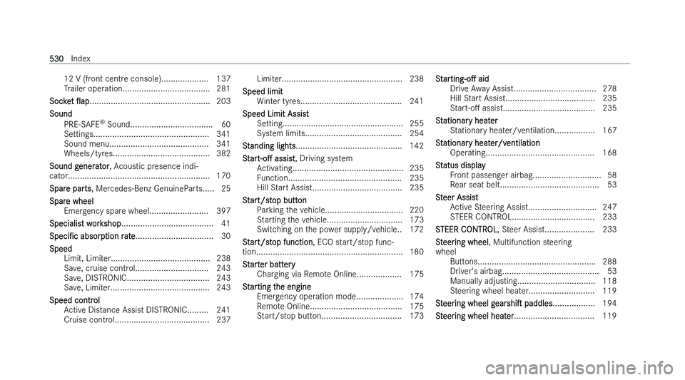 MERCEDES-BENZ B-CLASS HATCHBACK 2022  Owners Manual �1�2� �V� �(�f�r�o�n�t� �c�e�n�t�r�e� �c�o�n�s�o�l�e�)�.�.�.�.�.�.�.�.�.�.�.�.�.�.�.�.�.�.�.�. �1�3�7
�T �r�a�i�l�e�r� �o�p�e�r�a�t�i�o�n�.�.�.�.�.�.�.�.�.�.�.�.�.�.�.�.�.�.�.�.�.�.�.�.�.�.�.�.�.�.�.�