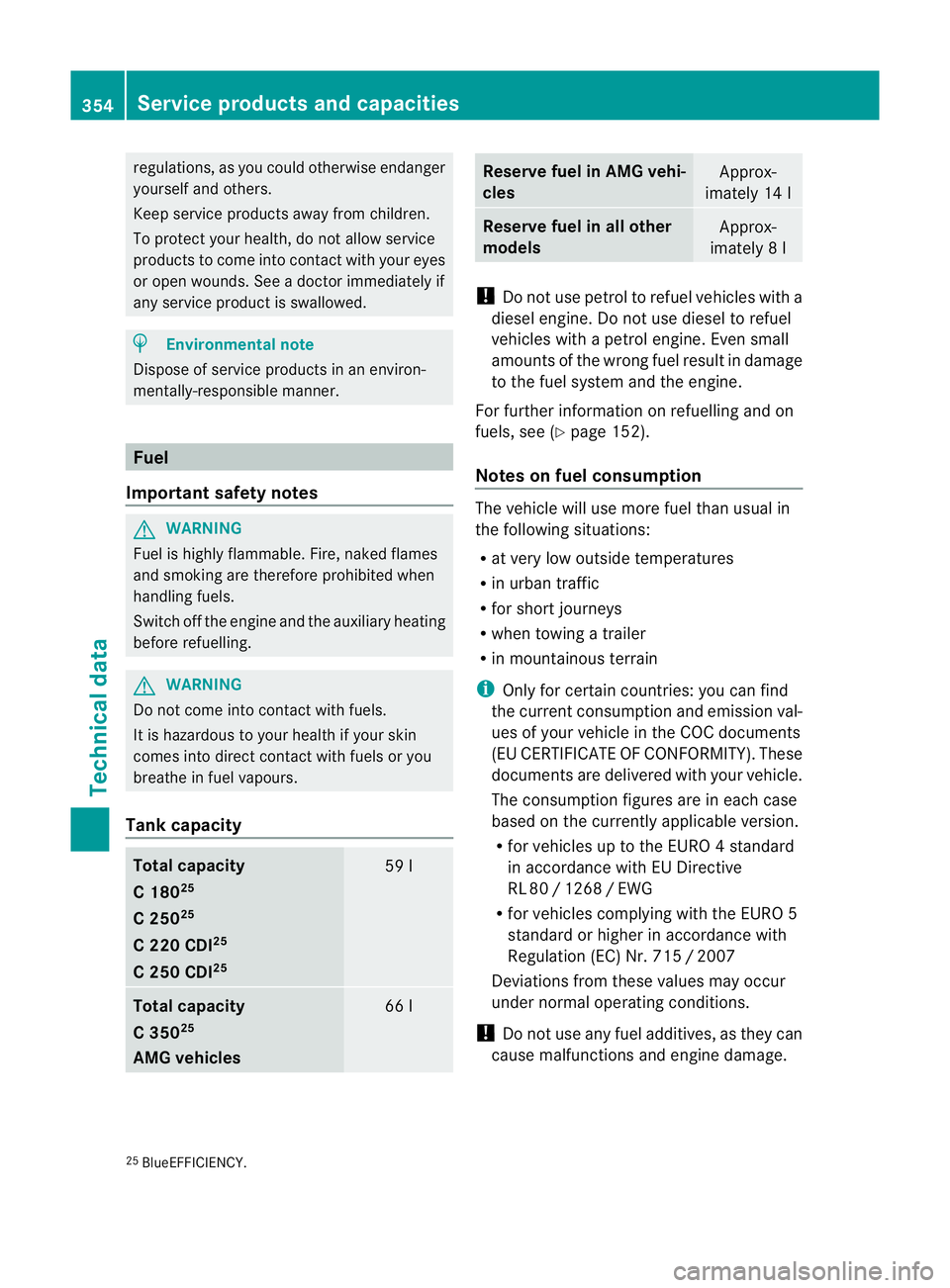 MERCEDES-BENZ C-CLASS COUPE 2011 Owners Manual regulations, as you could otherwise endanger
yourself and others.
Keep service products away from children.
To protect yourh ealth, do not allow service
products to come into contact with your eyes
or MERCEDES-BENZ C-CLASS COUPE 2011 Owners Manual regulations, as you could otherwise endanger
yourself and others.
Keep service products away from children.
To protect yourh ealth, do not allow service
products to come into contact with your eyes
or