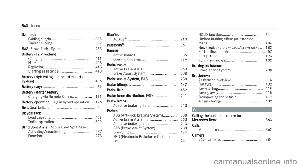 MERCEDES-BENZ C-CLASS ESTATE 2022  Owners Manual �B�a�l�l� �n�e�c�k
�F �o�l�d�i�n�g� �o�u�t�/�i�n�.�.�.�.�.�.�.�.�.�.�.�.�.�.�.�.�.�.�.�.�.�.�.�.�.�.�.�.�.�.�.�.�.�.�.�.�.�.�.�. �3�0�5
�T�r�a�i�l�e�r� �c�o�u�p�l�i�n�g�.�.�.�.�.�.�.�.�.�.�.�.�.�.�.�.