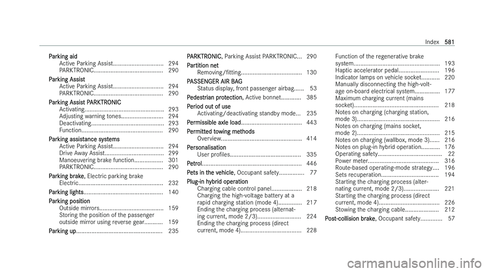 MERCEDES-BENZ C-CLASS ESTATE 2022  Owners Manual �P�a�r�k�i�n�g� �a�i�d
�A �c�t�i�v�e� �P�a�r�k�i�n�g� �A�s�s�i�s�t�.�.�.�.�.�.�.�.�.�.�.�.�.�.�.�.�.�.�.�.�.�.�.�.�.�.�.�.�.�. �2�9�4
�P�A�R�K�T�R�O�N�I�C�.�.�.�.�.�.�.�.�.�.�.�.�.�.�.�.�.�.�.�.�.�.�.