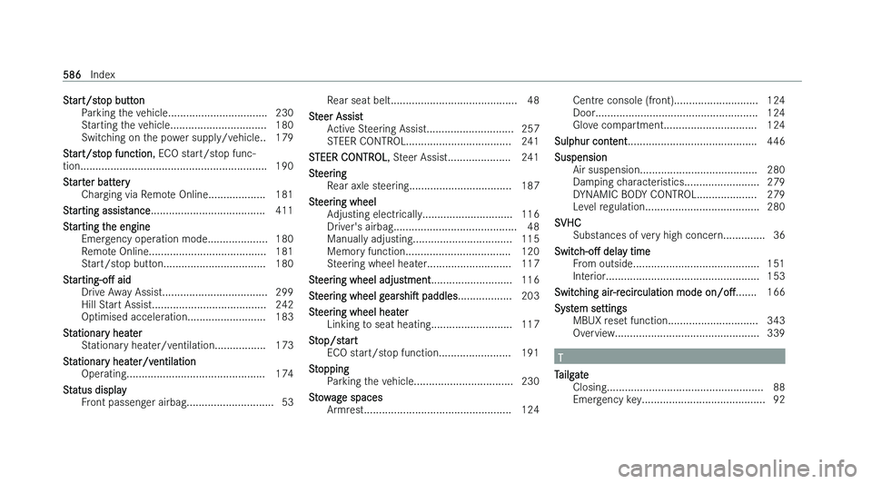 MERCEDES-BENZ C-CLASS ESTATE 2022  Owners Manual �S�t�a�r�t�/�s�t�o�p� �b�u�t�t�o�n
�P �a�r�k�i�n�g� �t�h�e� �v�e�h�i�c�l�e�.�.�.�.�.�.�.�.�.�.�.�.�.�.�.�.�.�.�.�.�.�.�.�.�.�.�.�.�.�.�.�.�. �2�3�0
�S�t�a�r�t�i�n�g� �t�h�e� �v�e�h�i�c�l�e�.�.�.�.�.�.
