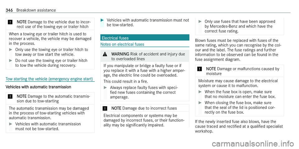 MERCEDES-BENZ C-CLASS ESTATE 2021  Owners Manual �*�N�O�T�E� �D�a�m�a�g�e� �t�o� �t�h�e� �v�e�h�i�c�l�e� �d�u�e� �t�o� �i�n�c�o�r�-
�r�e�c�t� �u�s�e� �o�f� �t�h�e� �t�o�w�i�n�g� �e�y�e� �o�r� �t�r�a�i�l�e�r� �h�i�t�c�h
�W�h�e�n� �a� �t�o�w�i�n�g� �e
