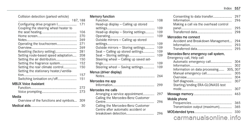 MERCEDES-BENZ C-CLASS ESTATE 2021  Owners Manual �C�o�l�l�i�s�i�o�n� �d�e�t�e�c�t�i�o�n� �(�p�a�r�k�e�d� �v�e�h�i�c�l�e�)
�.�.�.�.�.�.�.�.�.�.�.�.�.�.�.�.�.�.�.�.�.�.�.�.�.�.�.�.�.�.�.�.�.�.�.�.�.�.�.�.�.�.�.�.�.�.�.�.�.�.�.�.�.�. �1�8�7�,� �1�8�8
�