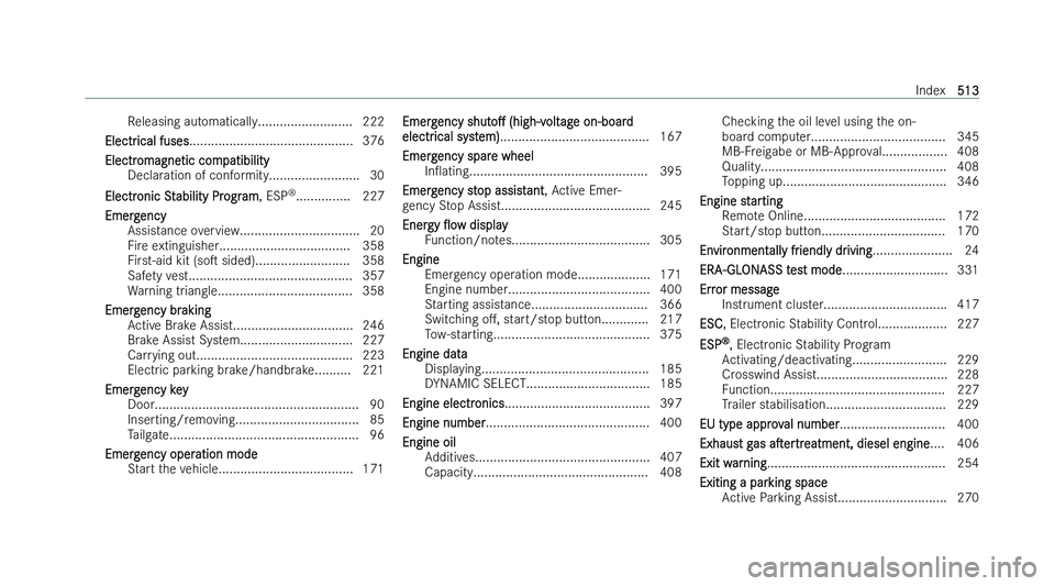 MERCEDES-BENZ CLA SHOOTING BRAKE 2022  Owners Manual �R�e�l�e�a�s�i�n�g� �a�u�t�o�m�a�t�i�c�a�l�l�y�.�.�.�.�.�.�.�.�.�.�.�.�.�.�.�.�.�.�.�.�.�.�.�.�.�. �2�2�2
�E�l�e�c�t�r �i�c�a�l� �f�u�s�e�s �.�.�.�.�.�.�.�.�.�.�.�.�.�.�.�.�.�.�.�.�.�.�.�.�.�.�.�.�.�.