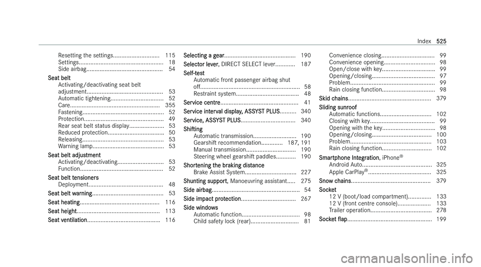 MERCEDES-BENZ CLA SHOOTING BRAKE 2022  Owners Manual �R�e�s�e�t�t�i�n�g� �t�h�e� �s�e�t�t�i�n�g�s�.�.�.�.�.�.�.�.�.�.�.�.�.�.�.�.�.�.�.�.�.�.�.�.�.�.�.�. �1�1�5
�S�e �t�t�i�n�g�s�.�.�.�.�.�.�.�.�.�.�.�.�.�.�.�.�.�.�.�.�.�.�.�.�.�.�.�.�.�.�.�.�.�.�.�.�.�
