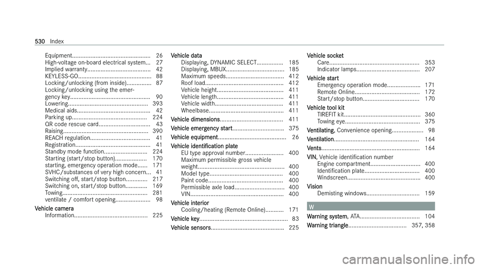 MERCEDES-BENZ CLA SHOOTING BRAKE 2022  Owners Manual �E�q�u�i�p�m�e�n�t�.�.�.�.�.�.�.�.�.�.�.�.�.�.�.�.�.�.�.�.�.�.�.�.�.�.�.�.�.�.�.�.�.�.�.�.�.�.�.�.�.�.�.�.�.�.�. �2�6
�H�i�g�h�-�v �o�l�t�a�g�e� �o�n�-�b�o�a�r�d� �e�l�e�c�t�r�i�c�a�l� �s�y�s�t�e�m�.�