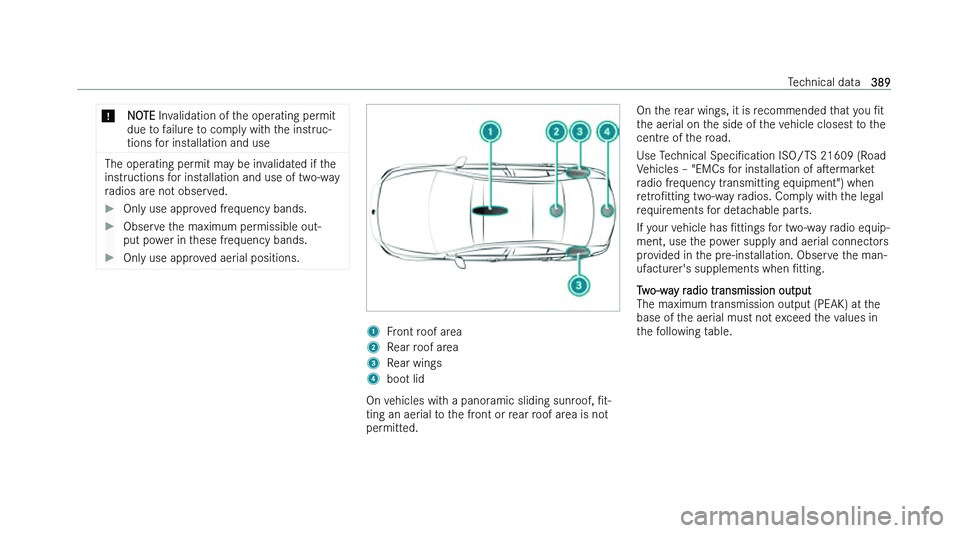 MERCEDES-BENZ CLA COUPE 2022  Owners Manual �*
�N�O�T�E � �I�n�v�a�l�i�d�a�t�i�o�n� �o�f� �t�h�e� �o�p�e�r�a�t�i�n�g� �p�e�r�m�i�t
�d�u�e� �t�o� �f�a�i�l�u�r�e� �t�o� �c�o�m�p�l�y� �w�i�t�h� �t�h�e� �i�n�s�t�r�u�c�-
�t�i�o�n�s� �f�o�r� �i�n�s�t