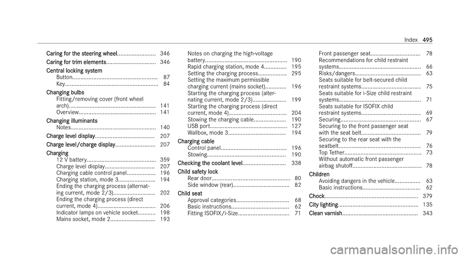 MERCEDES-BENZ CLA COUPE 2022  Owners Manual �C�a�r�i�n�g� �f�o�r� �t�h�e� �s�t�e�e�r�i�n�g� �w�h�e�e�l
�.�.�.�.�.�.�.�.�.�.�.�.�.�.�.�.�.�.�.�.�.�.�.�. �3�4�6
�C�a�r�i�n�g� �f�o�r� �t�r�i�m� �e�l�e�m�e�n�t�s�.�.�.�.�.�.�.�.�.�.�.�.�.�.�.�.�.�.�
