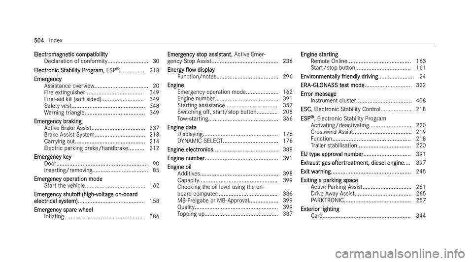 MERCEDES-BENZ CLA COUPE 2022  Owners Manual �E�l�e�c�t�r�o�m�a�g�n�e�t�i�c� �c�o�m�p�a�t�i�b�i�l�i�t�y
�D�e�c�l�a�r �a�t�i�o�n� �o�f� �c�o�n�f�o�r�m�i�t�y�.�.�.�.�.�.�.�.�.�.�.�.�.�.�.�.�.�.�.�.�.�.�.�.�. �3�0
�E�l�e�c�t�r�o�n�i�c� �S�t�a�b�i�l