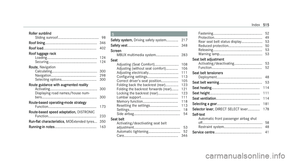 MERCEDES-BENZ CLA COUPE 2022  Owners Manual �R�o�l�l�e�r� �s�u�n�b�l�i�n�d
�S�l�i�d�i�n�g� �s�u�n�r �o�o�f�.�.�.�.�.�.�.�.�.�.�.�.�.�.�.�.�.�.�.�.�.�.�.�.�.�.�.�.�.�.�.�.�.�.�.�.�.�.�.�.�. �9�8
�R�o�o�f� �l�i�n�i�n�g �.�.�.�.�.�.�.�.�.�.�.�.�.�