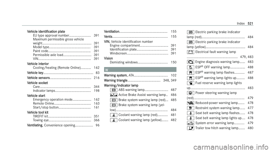MERCEDES-BENZ CLA COUPE 2022  Owners Manual �V�e�h�i�c�l�e� 
�i�d�e�n�t�iN�c�a�t�i�o�n � �p�l�a�t �e
�E�U� �t�y�p�e� �a�p�p�r�o�v�a�l� �n�u�m�b�e�r�.�.�.�.�.�.�.�.�.�.�.�.�.�.�.�.�.�.�.�.�.�.�. �3�9�1
�M�a�x�i�m�u�m� �p�e�r�m�i�s�s�i�b�l�e� �g