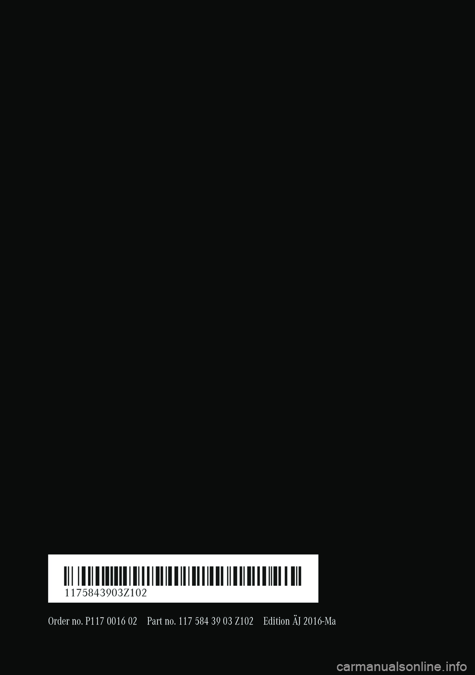 MERCEDES-BENZ CLA COUPE 2016  Owners Manual 