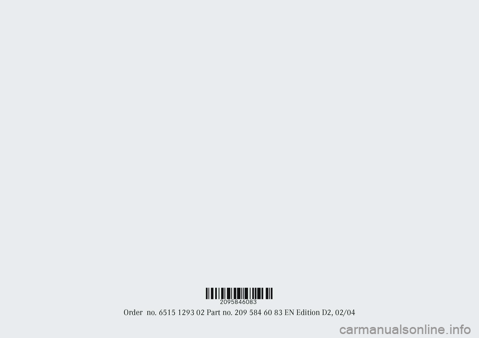 MERCEDES-BENZ CLK COUPE 2004 Owners Manual MERCEDES-BENZ CLK COUPE 2004 Owners Manual