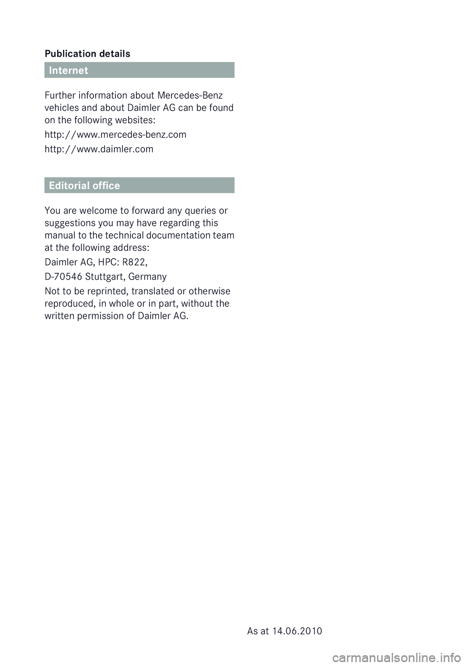 MERCEDES-BENZ CLS COUPE 2011  Owners Manual 