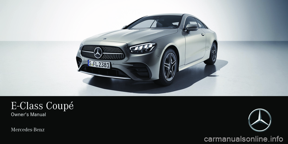 MERCEDES-BENZ E-CLASS COUPE 2020  Owners Manual 