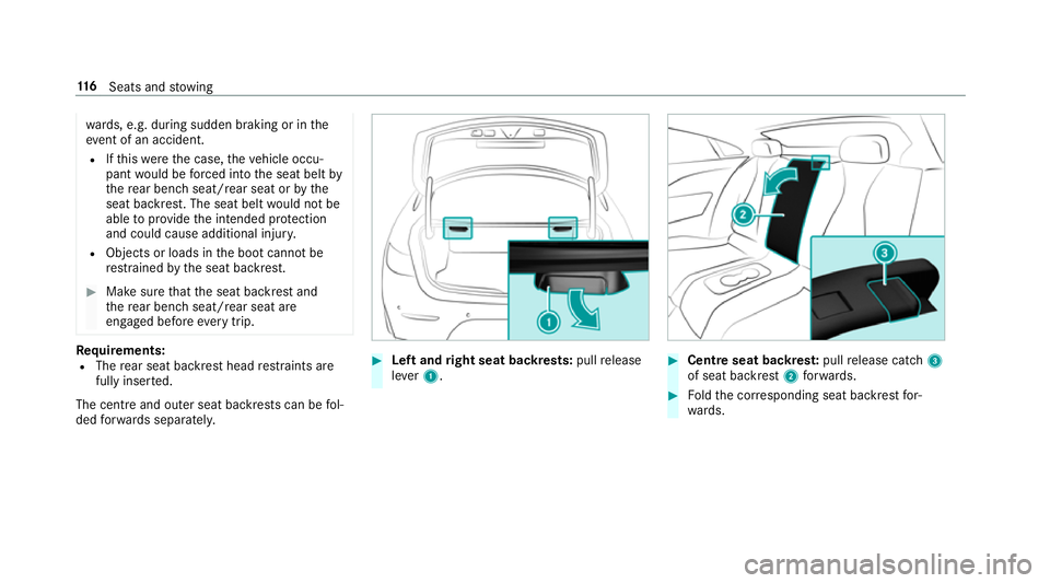 MERCEDES-BENZ E-CLASS COUPE 2018 Owners Manual wa
rds, e.g. during sudden braking or in the
ev ent of an accident.
R Ifth is we rethe case, theve hicle occu‐
pant would be forc ed into the seat belt by
th ere ar ben chseat/rear seat or bythe
sea MERCEDES-BENZ E-CLASS COUPE 2018 Owners Manual wa
rds, e.g. during sudden braking or in the
ev ent of an accident.
R Ifth is we rethe case, theve hicle occu‐
pant would be forc ed into the seat belt by
th ere ar ben chseat/rear seat or bythe
sea
