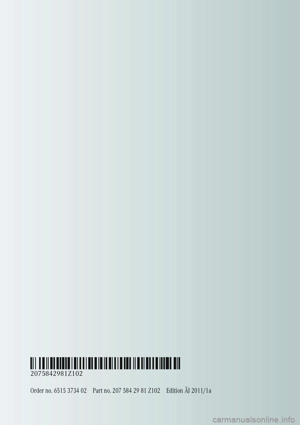 MERCEDES-BENZ E-CLASS COUPE 2011  Owners Manual 