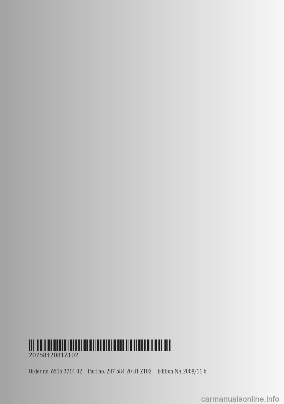 MERCEDES-BENZ E-CLASS COUPE 2009  Owners Manual 