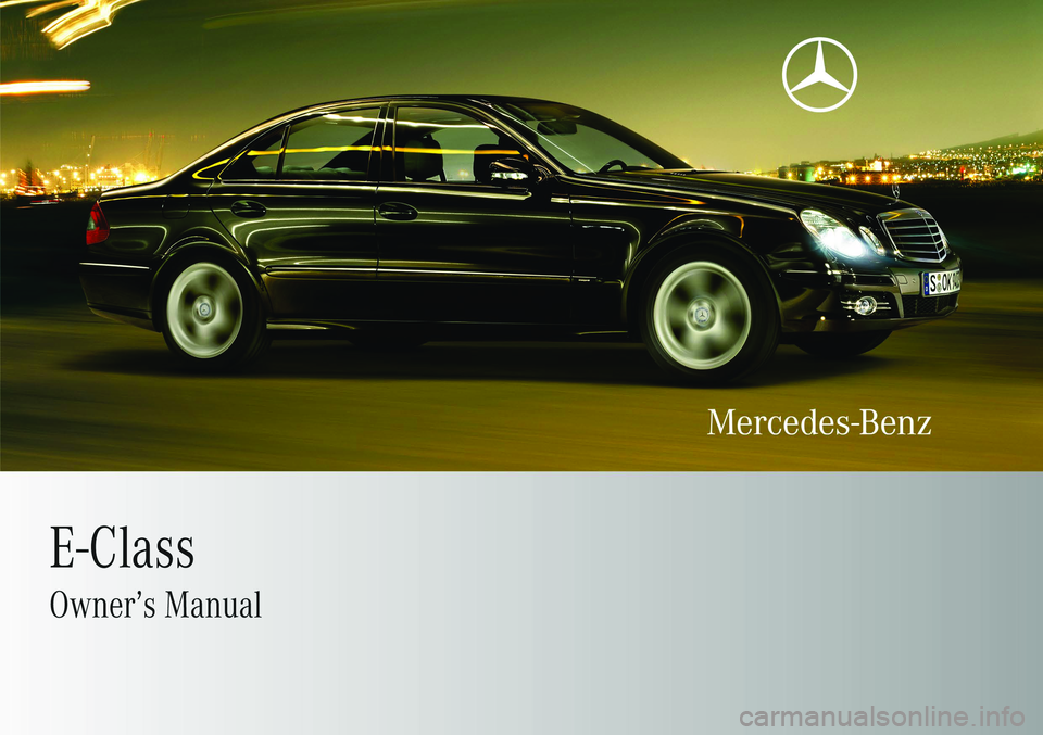 MERCEDES-BENZ E-CLASS SALOON 2008  Owners Manual 