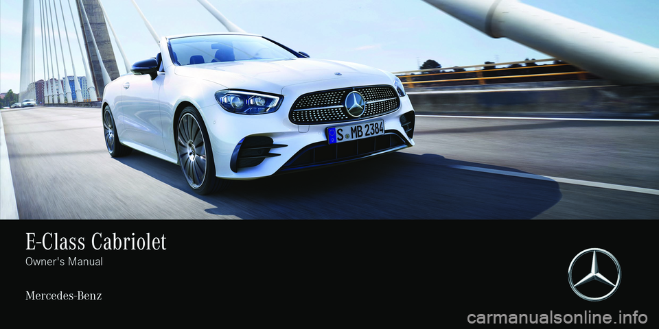 MERCEDES-BENZ E-CLASS CABRIOLET 2021  Owners Manual 