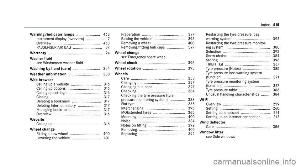 MERCEDES-BENZ E-CLASS CABRIOLET 2017 Owners Manual Wa
rning/indicator lamps .......................463
Instrument display (o verview) .................. 7
Overview ............................................ .463
PA SSENGER AIR BAG .................. MERCEDES-BENZ E-CLASS CABRIOLET 2017 Owners Manual Wa
rning/indicator lamps .......................463
Instrument display (o verview) .................. 7
Overview ............................................ .463
PA SSENGER AIR BAG ..................