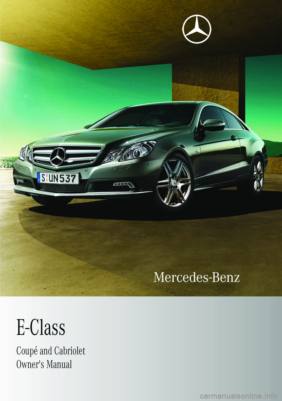 MERCEDES-BENZ E-CLASS CABRIOLET 2010  Owners Manual 