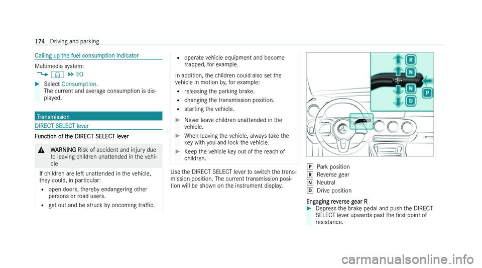 MERCEDES-BENZ EQB SUV 2022  Owners Manual �C�a�l�l�i�n�g� �u�p� �t�h�e� �f�u�e�l� �c�o�n�s�u�m�p�t�i�o�n� �i�n�d�i�c�a�t�o�r
�M�u�l�t�i�m�e�d�i�a� �s�y�s�t�e�m�:
�4 �©�  �5
�E�Q �
�S�e�l�e�c�t� �C�o�n�s�u�m�p�t�i�o�n�.
�T�h�e� �c�u�r �r�e�n