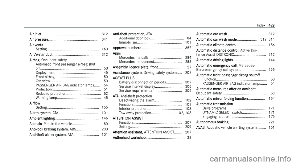 MERCEDES-BENZ EQB SUV 2022  Owners Manual �A�i�r� �i�n�l�e�t
�.�.�.�.�.�.�.�.�.�.�.�.�.�.�.�.�.�.�.�.�.�.�.�.�.�.�.�.�.�.�.�.�.�.�.�.�.�.�.�.�.�.�.�.�.�.�.�.�.�.�.�.�.�.�.�. �3�1�2
�A�i�r� �p�r�e�s�s�u�r�e �.�.�.�.�.�.�.�.�.�.�.�.�.�.�.�.�.�.