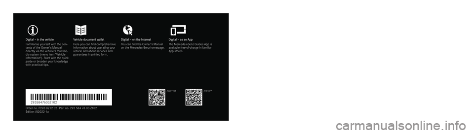 MERCEDES-BENZ EQC SUV 2022 Owners Manual Digit
Digit
al – in t
al – in t he v
he vehicle V
ehicle Vehicle document w
ehicle document w allet
allet Digit
Digital – on t
al – on t he Int
he Inter
ernet
net Digit
Digital – as an App
a MERCEDES-BENZ EQC SUV 2022 Owners Manual Digit
Digit
al – in t
al – in t he v
he vehicle V
ehicle Vehicle document w
ehicle document w allet
allet Digit
Digital – on t
al – on t he Int
he Inter
ernet
net Digit
Digital – as an App
a