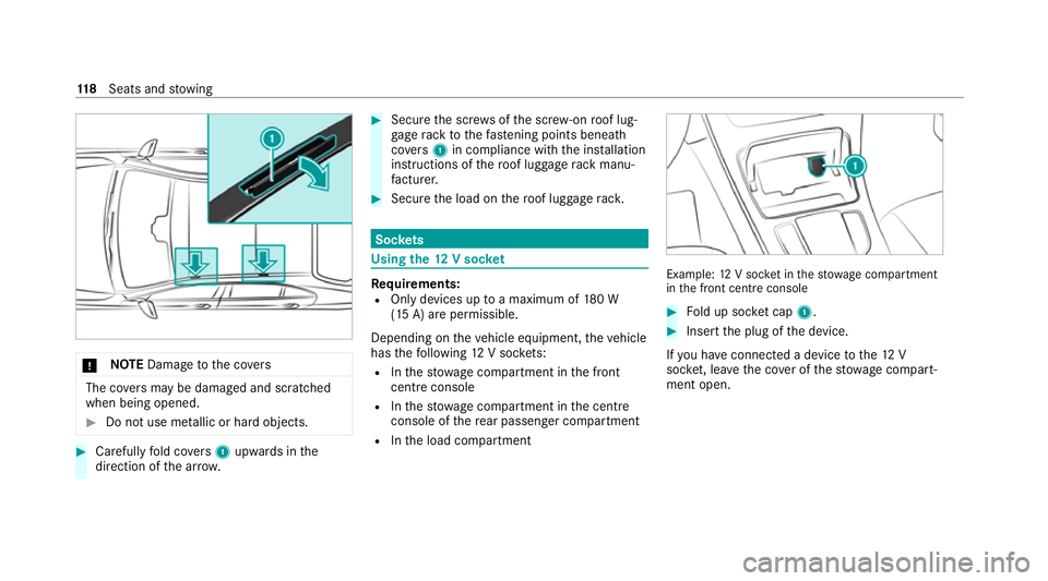 MERCEDES-BENZ EQC SUV 2021 Owners Manual *
NO
TEDama getothe co vers The co
vers may be dama ged and scratched
when being opened. #
Do not use me tallic or hard objects. #
Carefully fold co vers 1 upwards in the
direction of the ar row. #
Se MERCEDES-BENZ EQC SUV 2021 Owners Manual *
NO
TEDama getothe co vers The co
vers may be dama ged and scratched
when being opened. #
Do not use me tallic or hard objects. #
Carefully fold co vers 1 upwards in the
direction of the ar row. #
Se