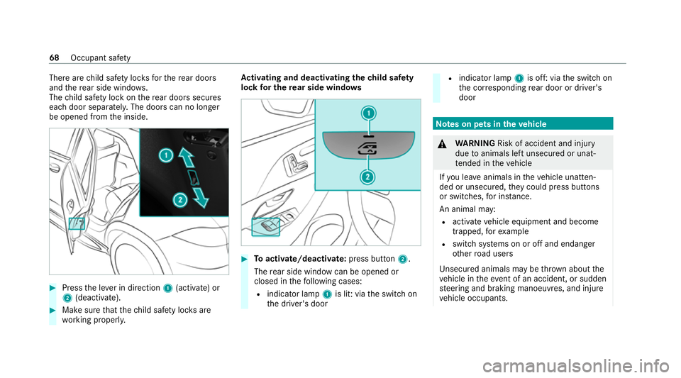 MERCEDES-BENZ EQC SUV 2021 Manual PDF There are
child saf ety loc ksforth ere ar doors
and there ar side wind ows.
The child saf ety lock on there ar doors secures
each door separatel y.The doors can no longer
be opened from the inside. # MERCEDES-BENZ EQC SUV 2021 Manual PDF There are
child saf ety loc ksforth ere ar doors
and there ar side wind ows.
The child saf ety lock on there ar doors secures
each door separatel y.The doors can no longer
be opened from the inside. #