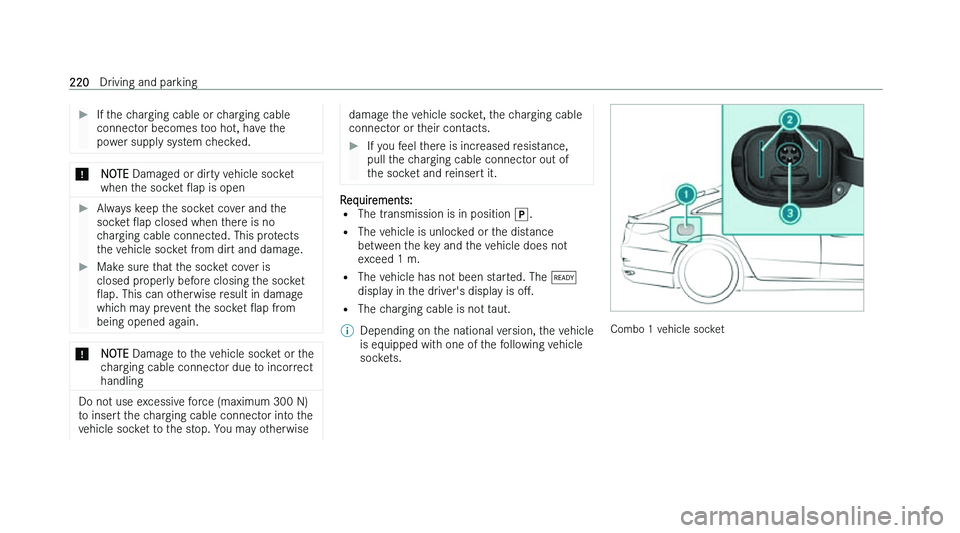 MERCEDES-BENZ EQS SALOON 2022  Owners Manual �
�I�f� �t�h�e� �c�h�a�r�g�i�n�g� �c�a�b�l�e� �o�r� �c�h�a�r�g�i�n�g� �c�a�b�l�e
�c�o�n�n�e�c�t
�o�r� �b�e�c�o�m�e�s� �t�o�o� �h�o�t�,� �h�a�v�e� �t�h�e
�p�o�w�e�r� �s�u�p�p�l�y� �s�y�s�t�e�m� �c�h�e