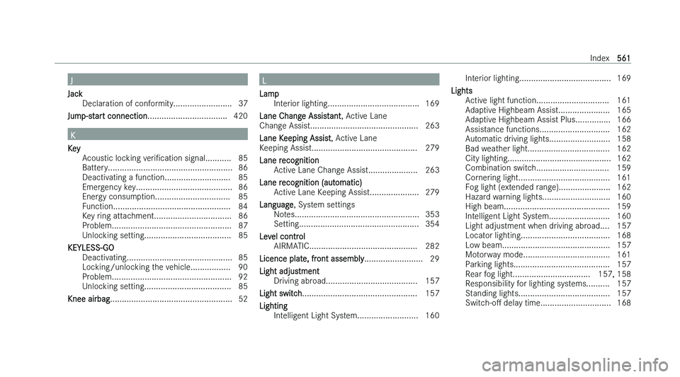 MERCEDES-BENZ EQS SALOON 2022  Owners Manual �J
�J�a�c �k�D�e�c�l�a�r�a�t�i�o�n� �o�f� �c�o�n�f�o�r�m�i�t�y�.�.�.�.�.�.�.�.�.�.�.�.�.�.�.�.�.�.�.�.�.�.�.�.�. �3�7
�J�u�m�p�-�s�t�a�r�t� �c�o�n�n�e�c�t�i�o�n �.�.�.�.�.�.�.�.�.�.�.�.�.�.�.�.�.�.�.�