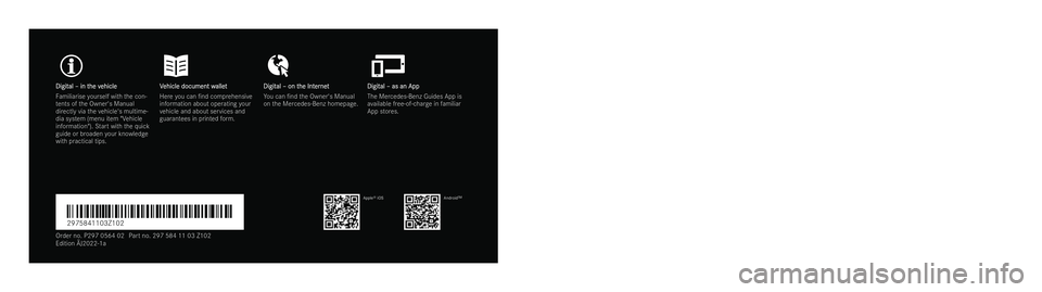 MERCEDES-BENZ EQS SALOON 2022  Owners Manual �D�i�g�i�t�a�l�