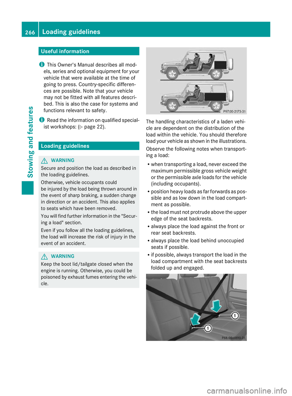 MERCEDES-BENZ G-CLASS SUV 2012  Owners Manual Useful information
i This Owner's Manual describes all mod-
els, series and optional equipment for your
vehicle that were available at the time of
going to press. Country-specific differen-
ces ar