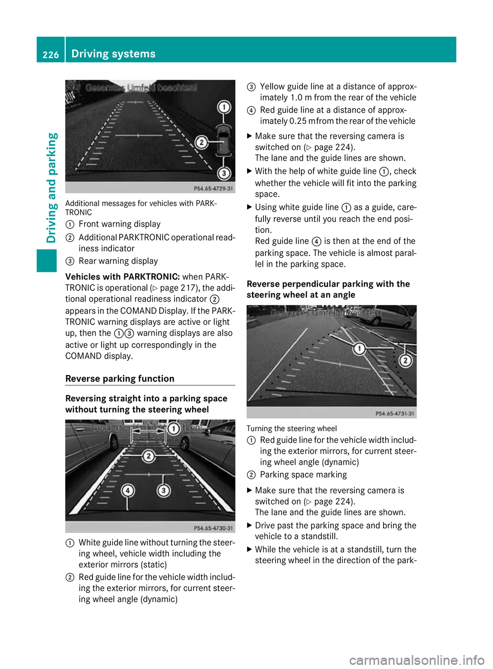 MERCEDES-BENZ GL SUV 2012 Owners Manual Additiona
lmessages for vehicles with PARK-
TRONIC
: Fron twarning display
; Additiona lPARKTRONIC operationa lread-
iness indicator
= Rear warning display
Veh icleswithP ARKTRONIC: when PARK-
TRONIC MERCEDES-BENZ GL SUV 2012 Owners Manual Additiona
lmessages for vehicles with PARK-
TRONIC
: Fron twarning display
; Additiona lPARKTRONIC operationa lread-
iness indicator
= Rear warning display
Veh icleswithP ARKTRONIC: when PARK-
TRONIC