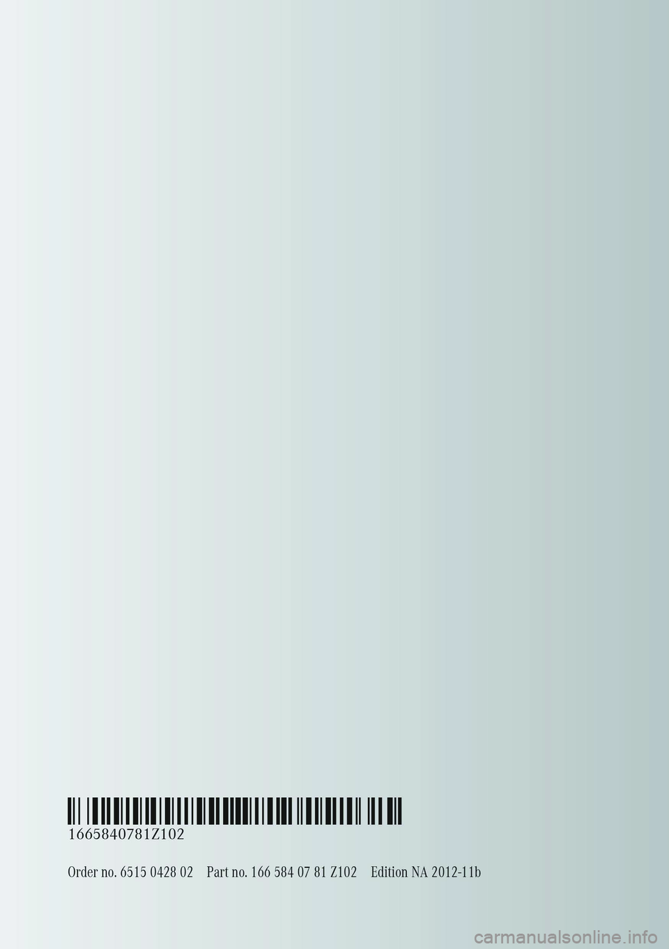 MERCEDES-BENZ GL SUV 2012  Owners Manual 