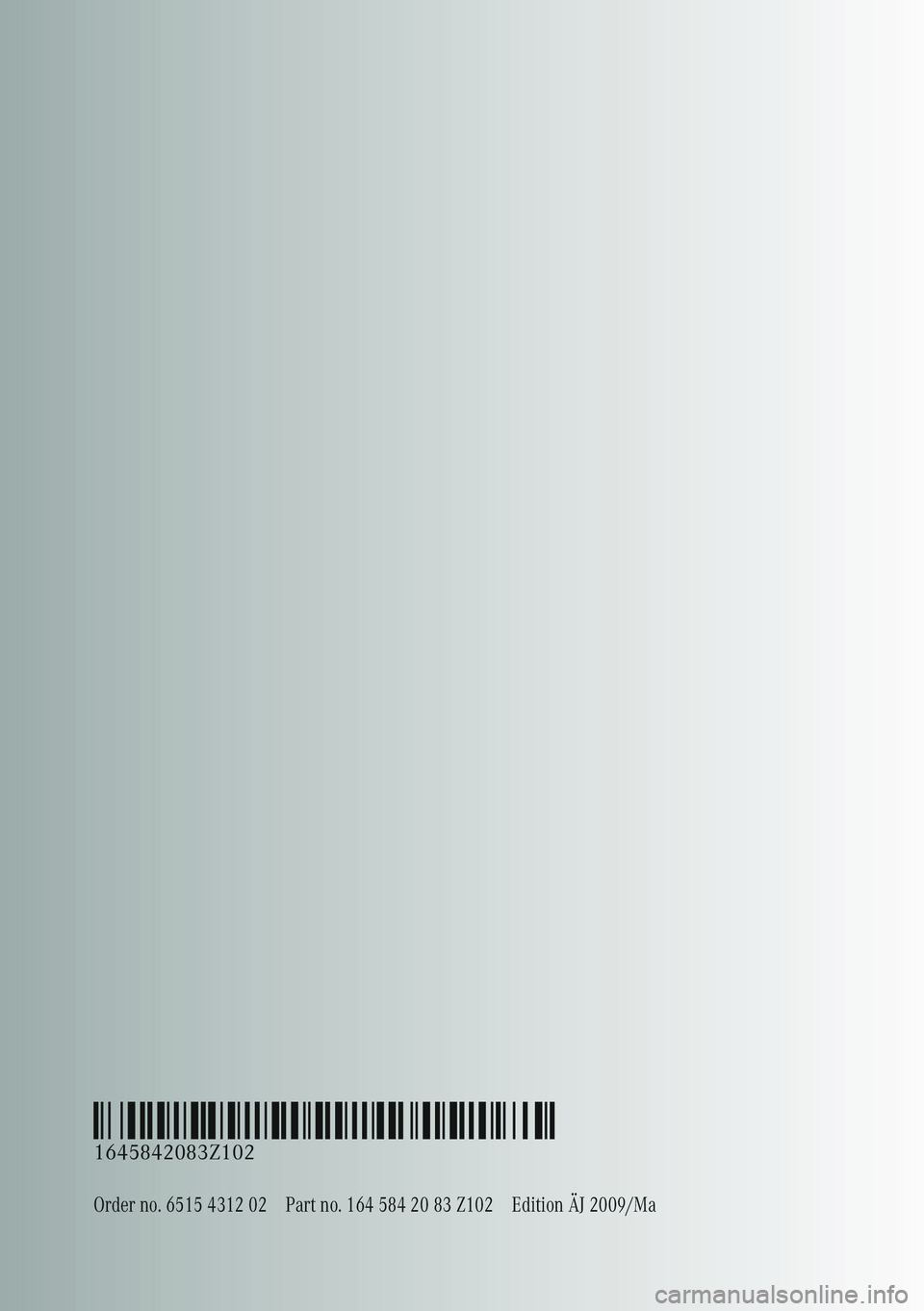 MERCEDES-BENZ GL SUV 2009  Owners Manual 