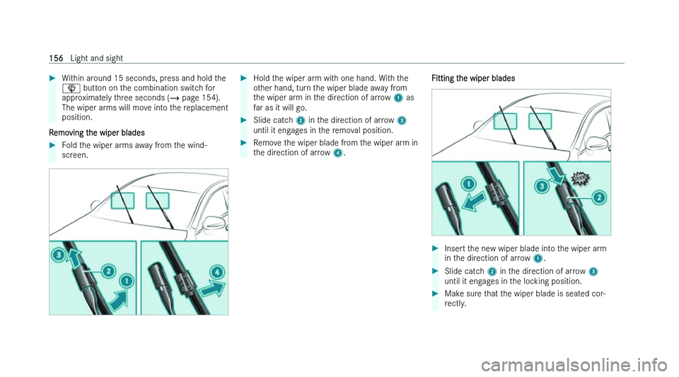 MERCEDES-BENZ GLA SUV 2022  Owners Manual �
�W�i�t�h�i�n� �a�r�o�u�n�d� �1�5� �s�e�c�o�n�d�s�,� �p�r�e�s�s� �a�n�d� �h�o�l�d� �t�h�e
�î� �b�u�t�t
�o�n� �o�n� �t�h�e� �c�o�m�b�i�n�a�t�i�o�n� �s�w�i�t�c�h� �f�o�r
�a�p�p�r�o�x�i�m�a�t�e�l�y� �