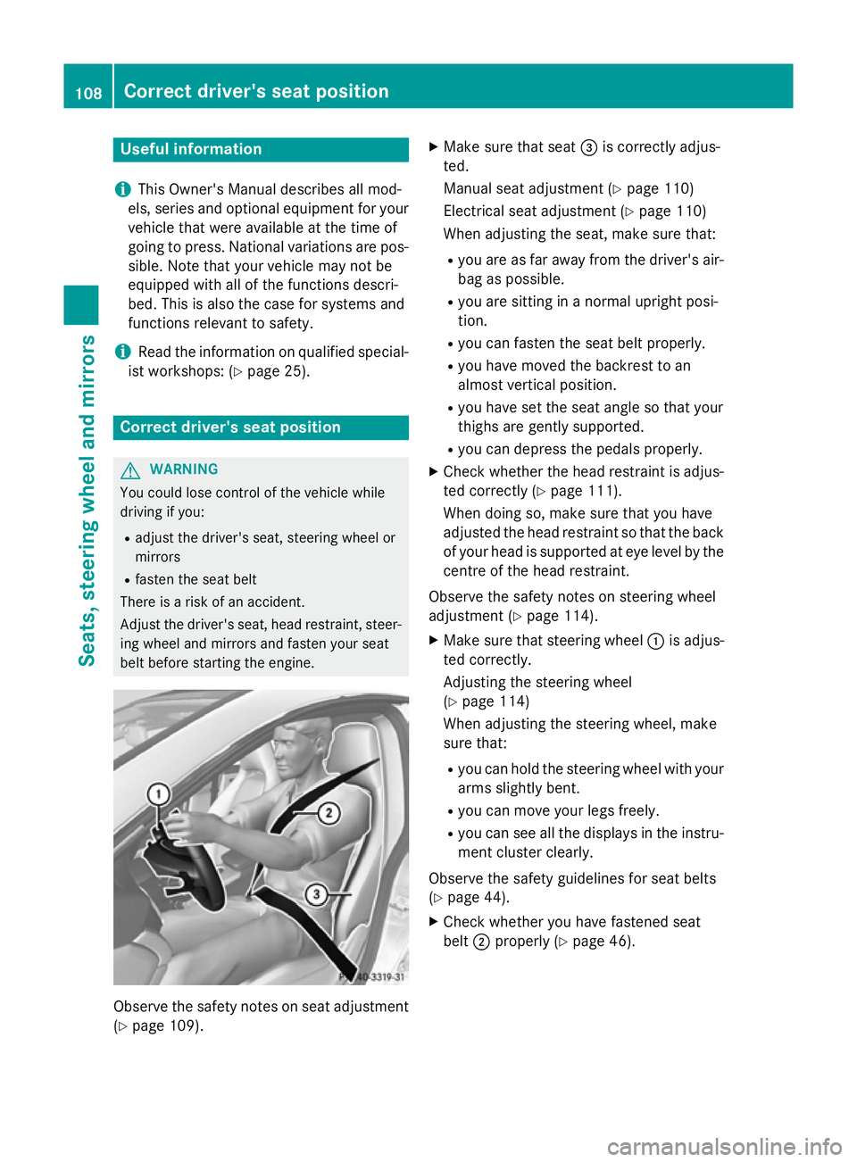 MERCEDES-BENZ GLA SUV 2013 Owners Manual Useful information
i This Owner's Manual describes all mod-
els, series and optional equipment for your
vehicle that were available at the time of
going to press. National variations are pos- sibl MERCEDES-BENZ GLA SUV 2013 Owners Manual Useful information
i This Owner's Manual describes all mod-
els, series and optional equipment for your
vehicle that were available at the time of
going to press. National variations are pos- sibl