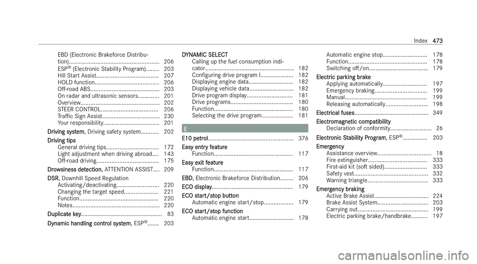 MERCEDES-BENZ GLB SUV 2022  Owners Manual �E�B�D� �(�E�l�e�c�t�r�o�n�i�c� �B�r�a�k�e�f�o�r�c�e� �D�i�s�t�r�i�b�u�-
�t�i�o�n�)�.�.�.�.�.�.�.�.�.�.�.�.�.�.�.�.�.�.�.�.�.�.�.�.�.�.�.�.�.�.�.�.�.�.�.�.�.�.�.�.�.�.�.�.�.�.�.�.�.�.�.�.�.�.�. �2�0�6