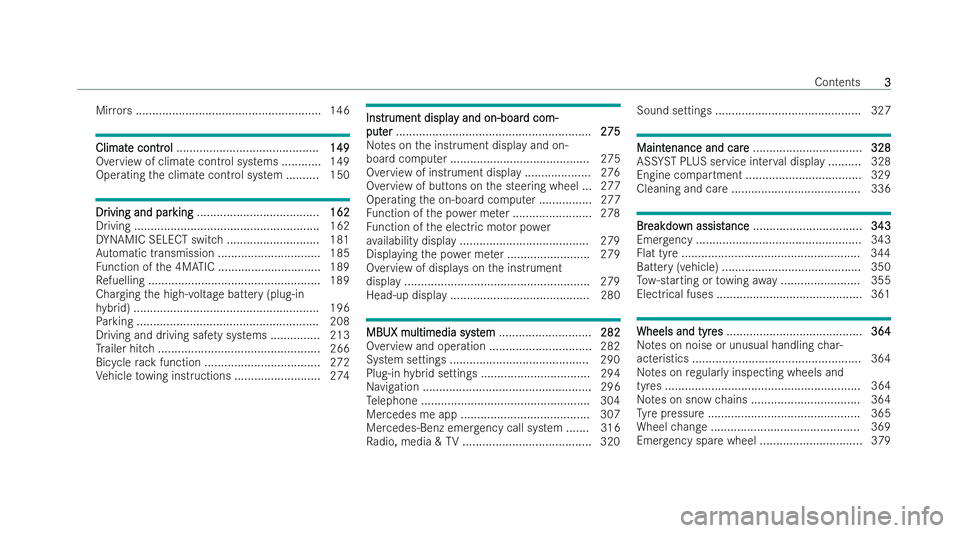 MERCEDES-BENZ GLC COUPE 2022  Owners Manual Mir
rors ........................................................ 146 Climat
Climat
e contr
e control ol........................................... 149 149
Overview of climate control systems ........
