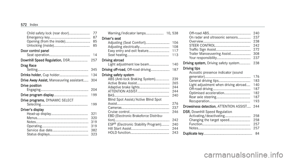 MERCEDES-BENZ GLC SUV 2022  Owners Manual �C�h�i�l�d� �s�a�f�e�t�y� �l�o�c�k� �(�r�e�a�r� �d�o�o�r�)�.�.�.�.�.�.�.�.�.�.�.�.�.�.�.�.�.�.�.�.�. �7�7
�E�m�e�r �g�e�n�c�y� �k�e�y�.�.�.�.�.�.�.�.�.�.�.�.�.�.�.�.�.�.�.�.�.�.�.�.�.�.�.�.�.�.�.�.�.�