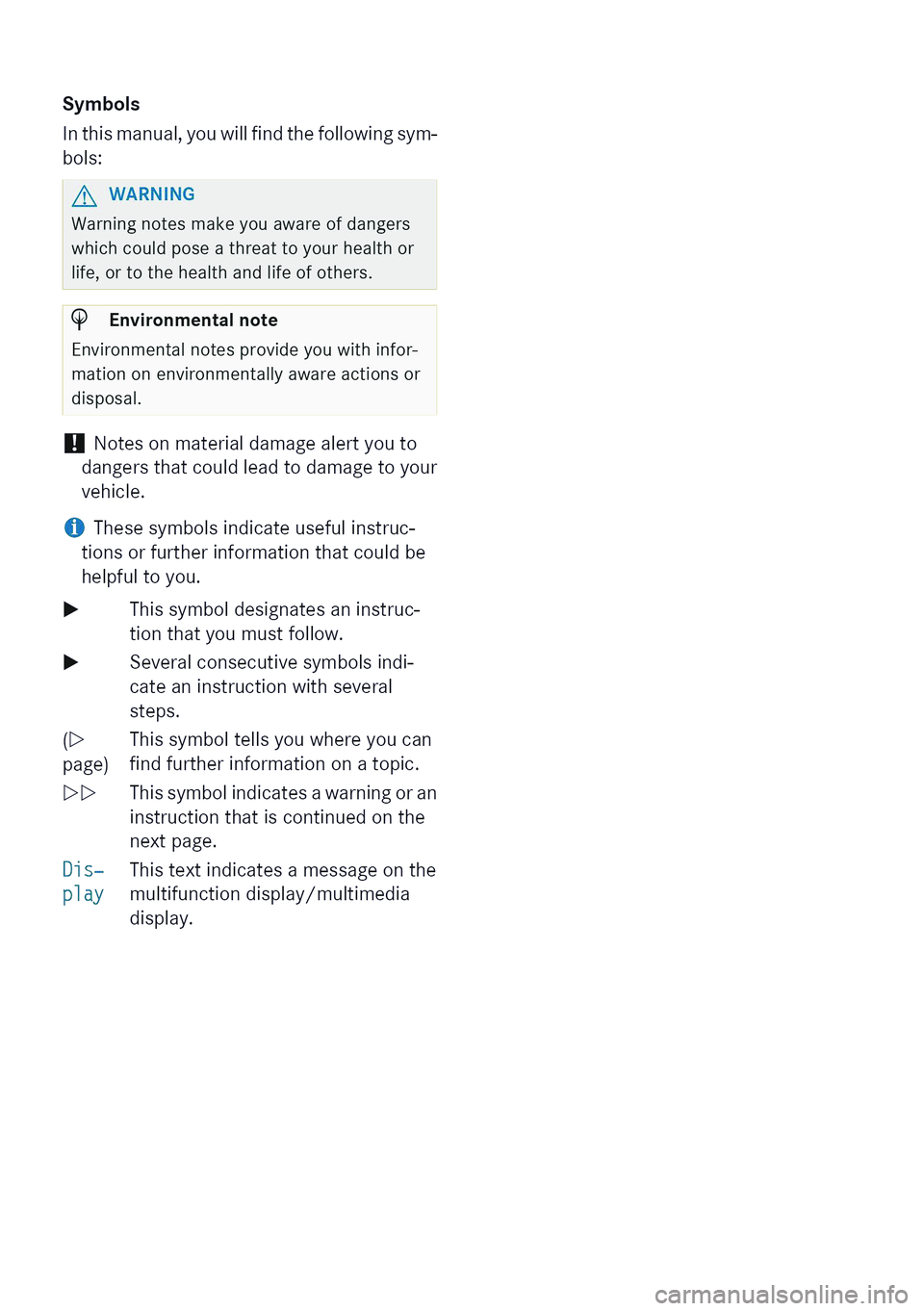 MERCEDES-BENZ GLC SUV 2015 Owners Manual MERCEDES-BENZ GLC SUV 2015 Owners Manual