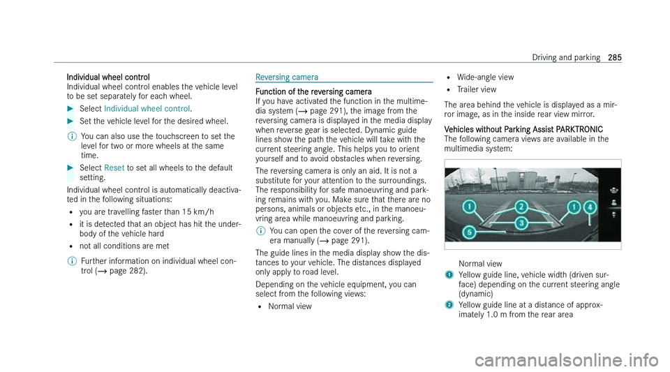 MERCEDES-BENZ GLE COUPE 2022  Owners Manual �I�n�d�i�v�i�d�u�a�l� �w�h�e�e�l� �c�o�n�t�r�o�l
�I�n�d�i�v�i�d�u�a�l� �w�h�e�e�l� �c�o�n�t�r
�o�l� �e�n�a�b�l�e�s� �t�h�e� �v�e�h�i�c�l�e� �l�e�v�e�l
�t�o� �b�e� �s�e�t� �s�e�p�a�r�a�t�e�l�y� �f�o�r�
