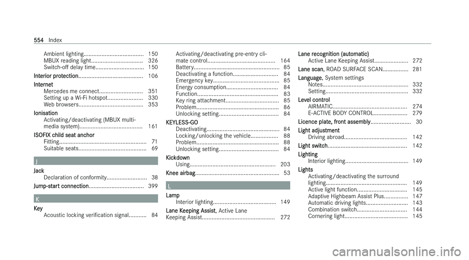 MERCEDES-BENZ GLE COUPE 2022  Owners Manual �A�m�b�i�e�n�t� �l�i�g�h�t�i�n�g�.�.�.�.�.�.�.�.�.�.�.�.�.�.�.�.�.�.�.�.�.�.�.�.�.�.�.�.�.�.�.�.�.�.�.�.�. �1�5�0
�M�B�U�X� �r
�e�a�d�i�n�g� �l�i�g�h�t�.�.�.�.�.�.�.�.�.�.�.�.�.�.�.�.�.�.�.�.�.�.�.�.�
